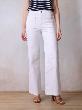 LC Lauren Conrad White High-Rise Wide-Leg Jeans